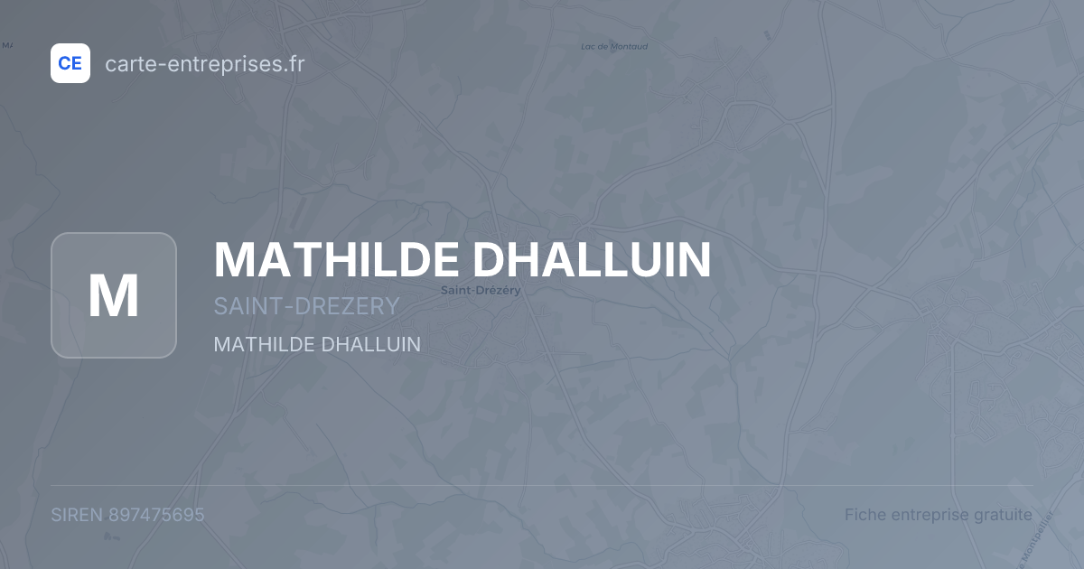 MATHILDE DHALLUIN — 897475695 — fiche entreprise