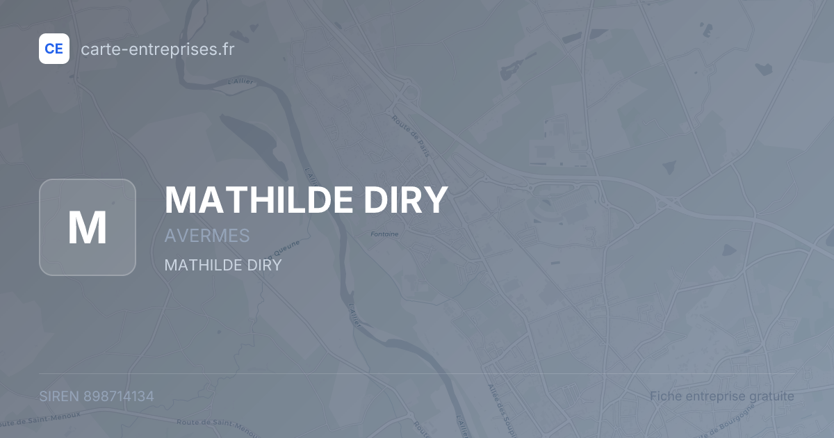 MATHILDE DIRY — 898714134 — fiche entreprise