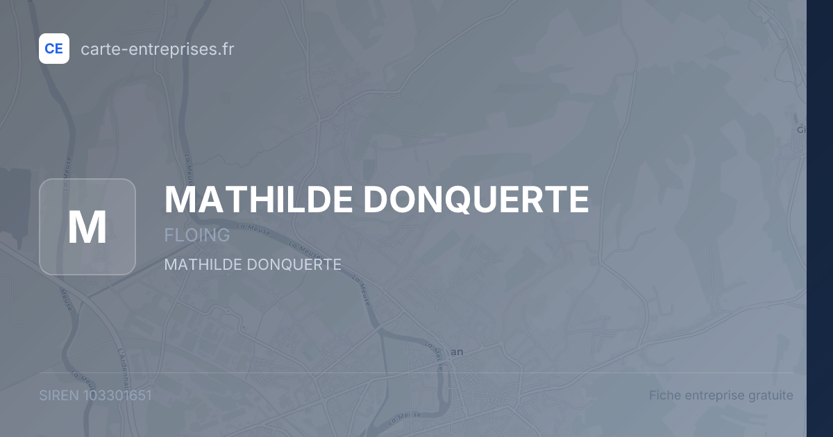 MATHILDE DONQUERTE — 103301651 — fiche entreprise