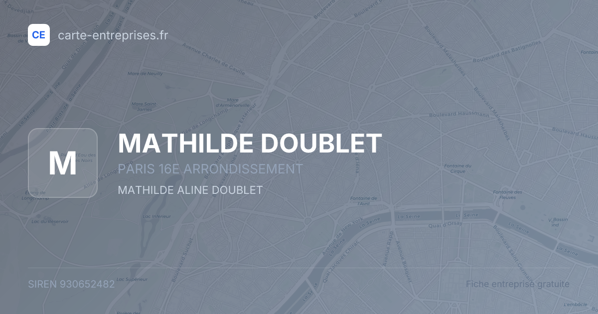 MATHILDE DOUBLET — 930652482 — fiche entreprise