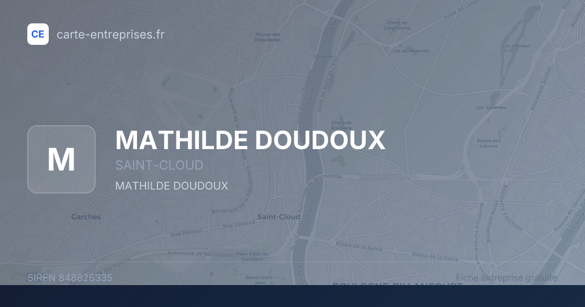 MATHILDE DOUDOUX — 848826335 — fiche entreprise