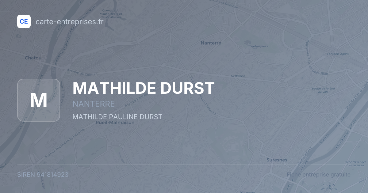 MATHILDE DURST — 941814923 — fiche entreprise