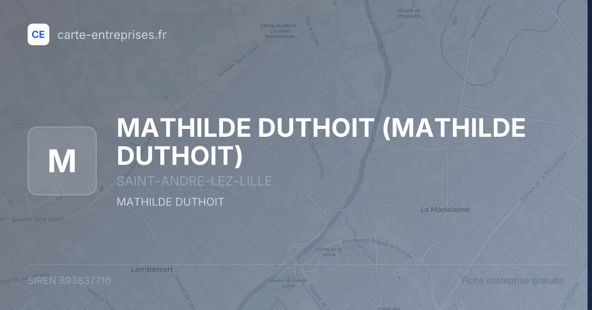 MATHILDE DUTHOIT — 893837716 — fiche entreprise