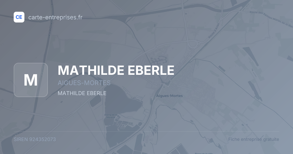 MATHILDE EBERLE — 924352073 — fiche entreprise