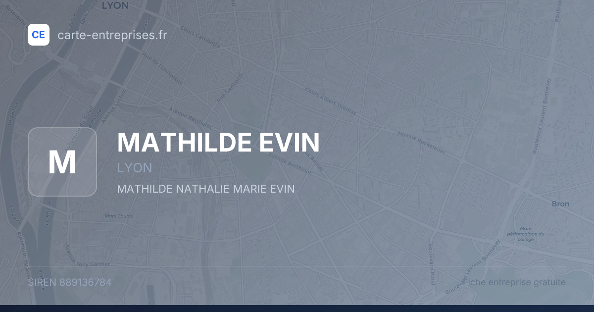 MATHILDE EVIN — 889136784 — fiche entreprise