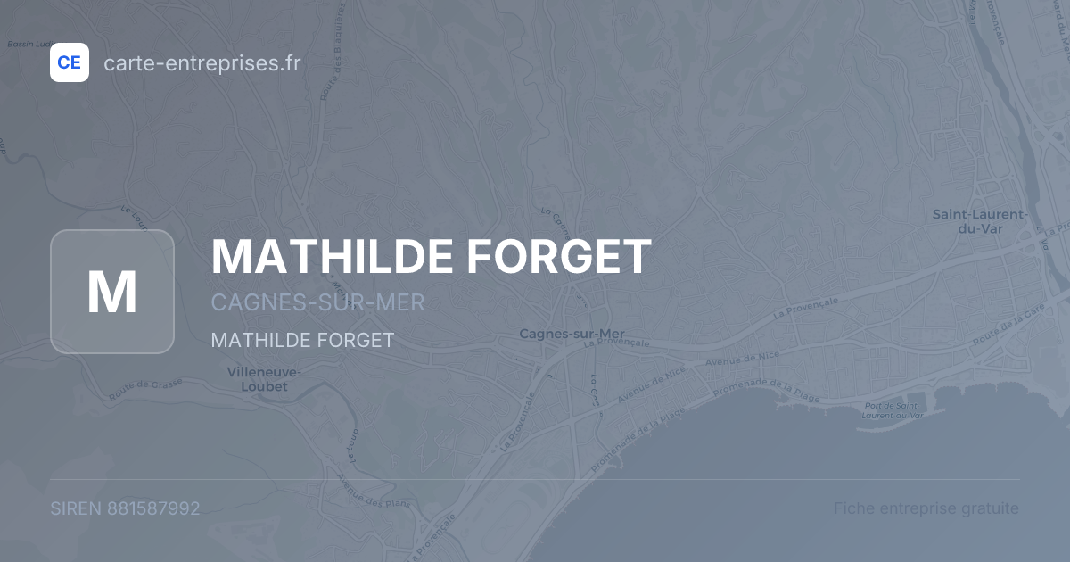 MATHILDE FORGET — 881587992 — fiche entreprise