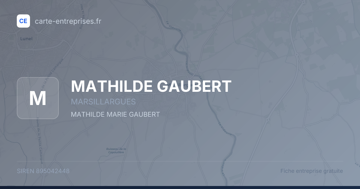 MATHILDE GAUBERT — 895042448 — fiche entreprise