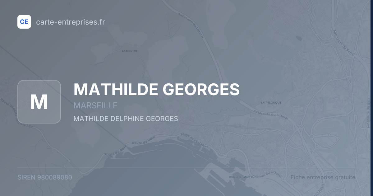 MATHILDE GEORGES — 980089080 — fiche entreprise