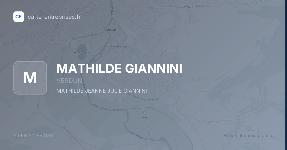 MATHILDE GIANNINI — 910550136 — fiche entreprise