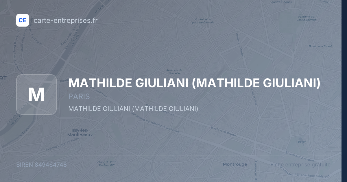 MATHILDE GIULIANI — 849464748 — fiche entreprise
