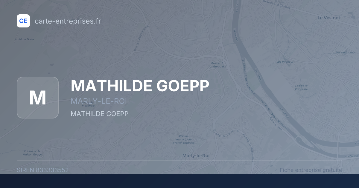 MATHILDE GOEPP — 833333552 — fiche entreprise