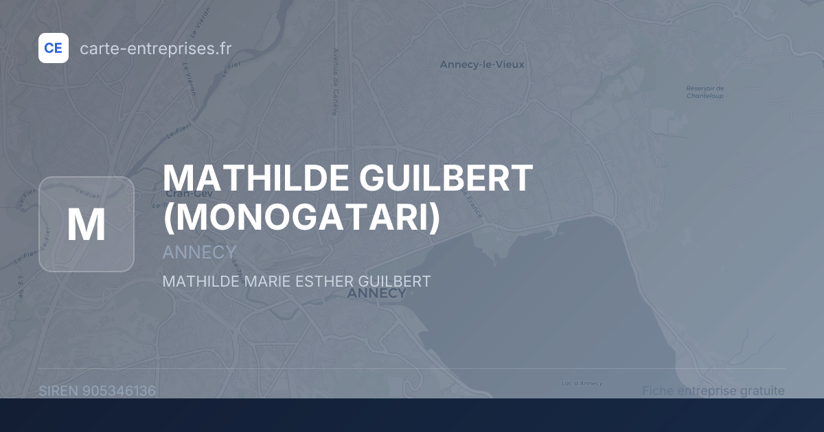 MATHILDE GUILBERT (MONOGATARI) — 905346136 — fiche entreprise