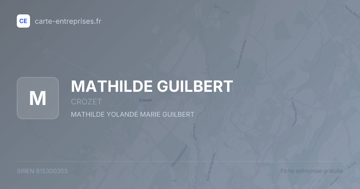 MATHILDE GUILBERT — 815300355 — fiche entreprise