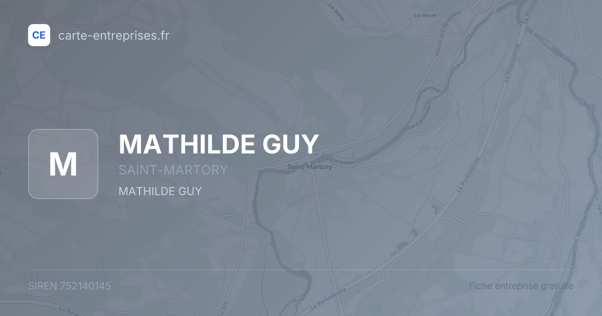 MATHILDE GUY — 752140145 — fiche entreprise