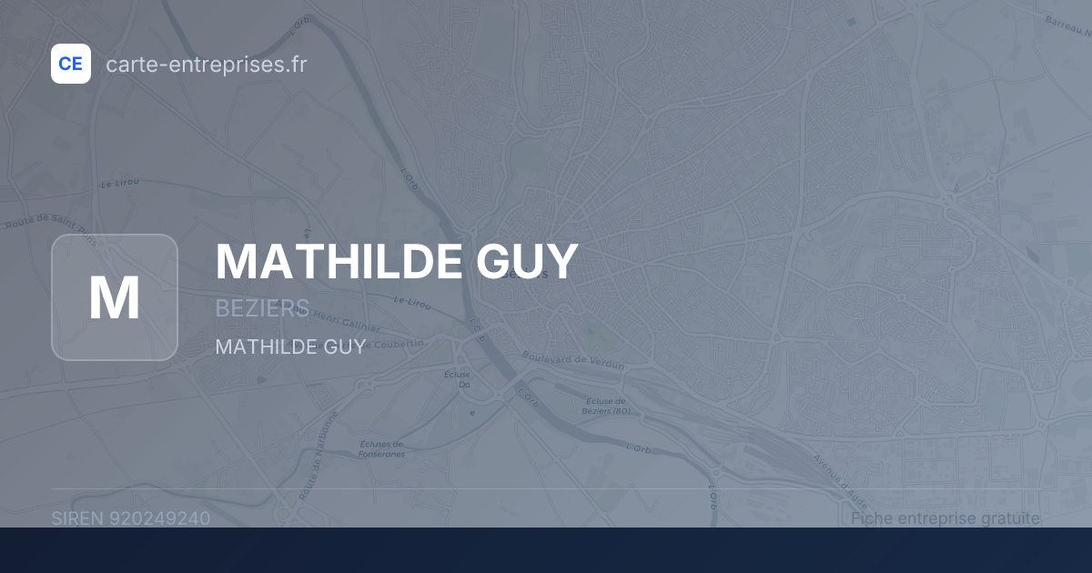 MATHILDE GUY — 920249240 — fiche entreprise