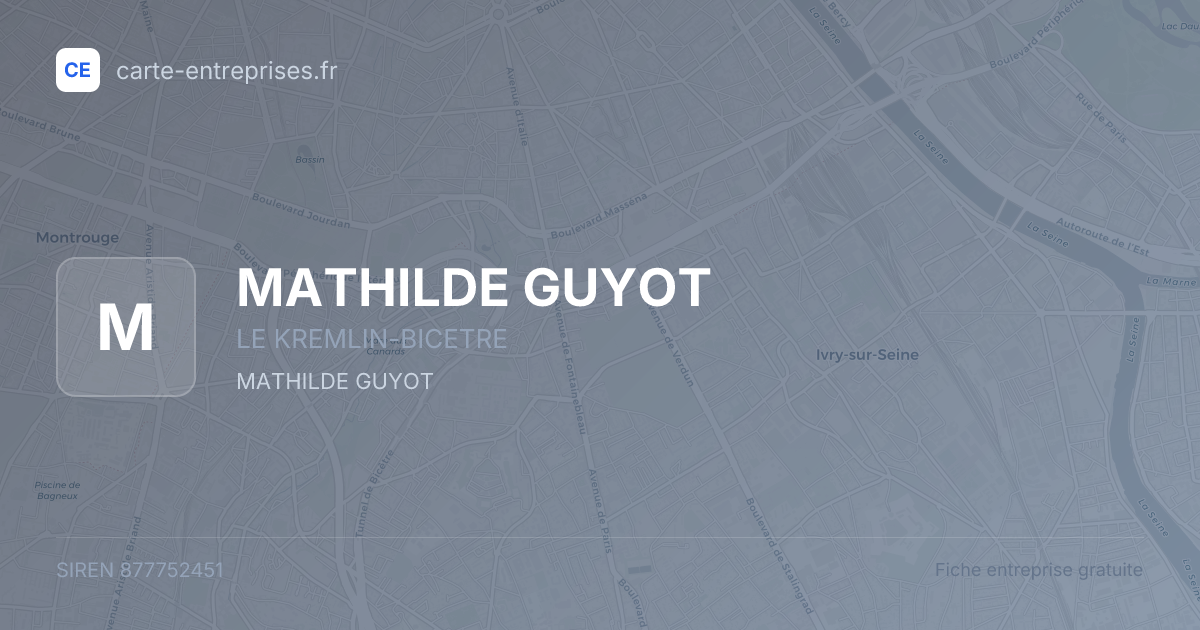 MATHILDE GUYOT — 877752451 — fiche entreprise