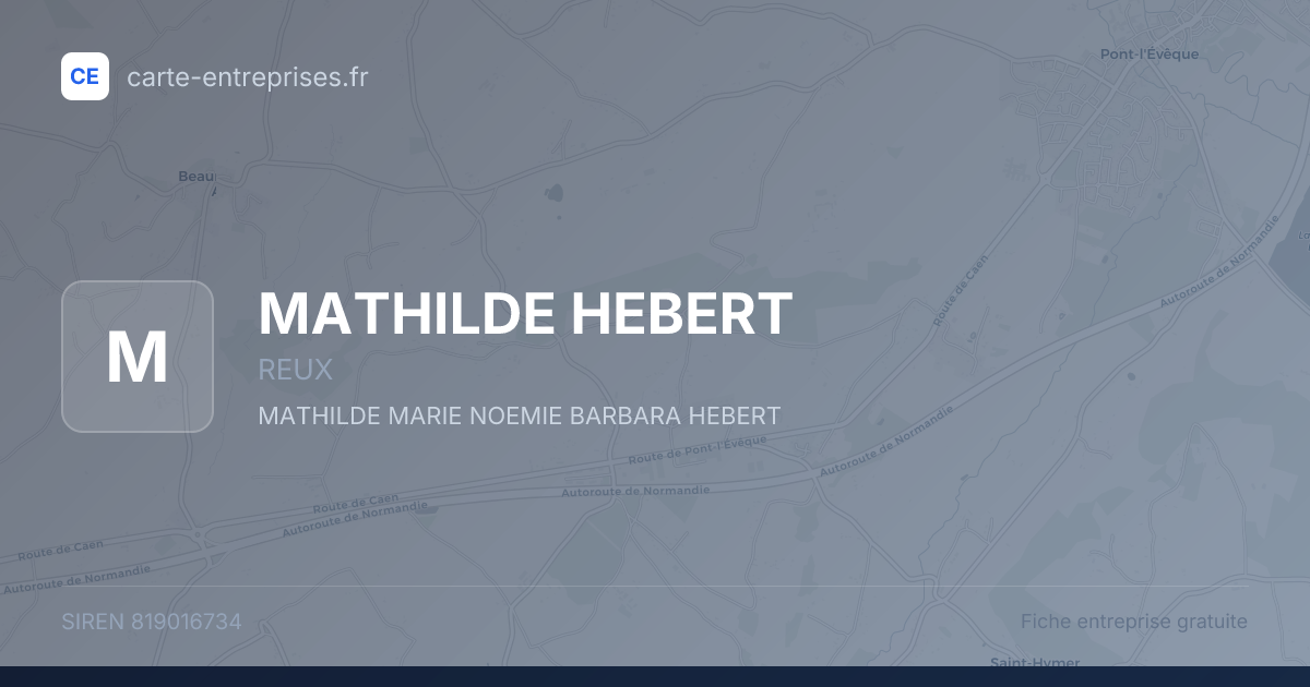 MATHILDE HEBERT — 819016734 — fiche entreprise