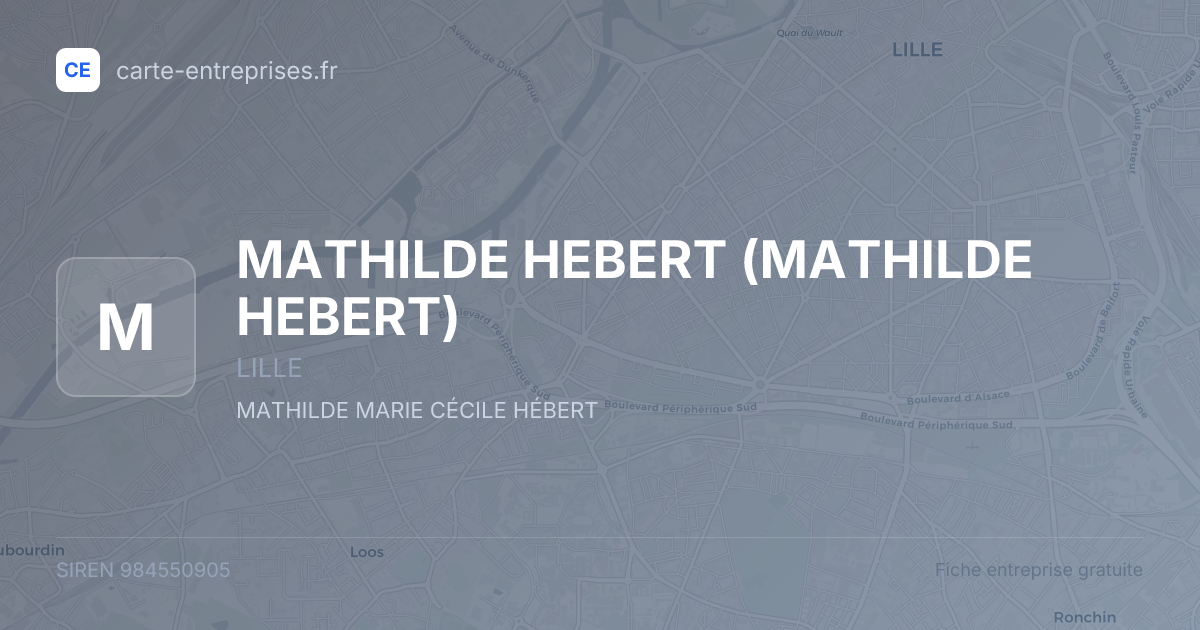 MATHILDE HEBERT — 984550905 — fiche entreprise