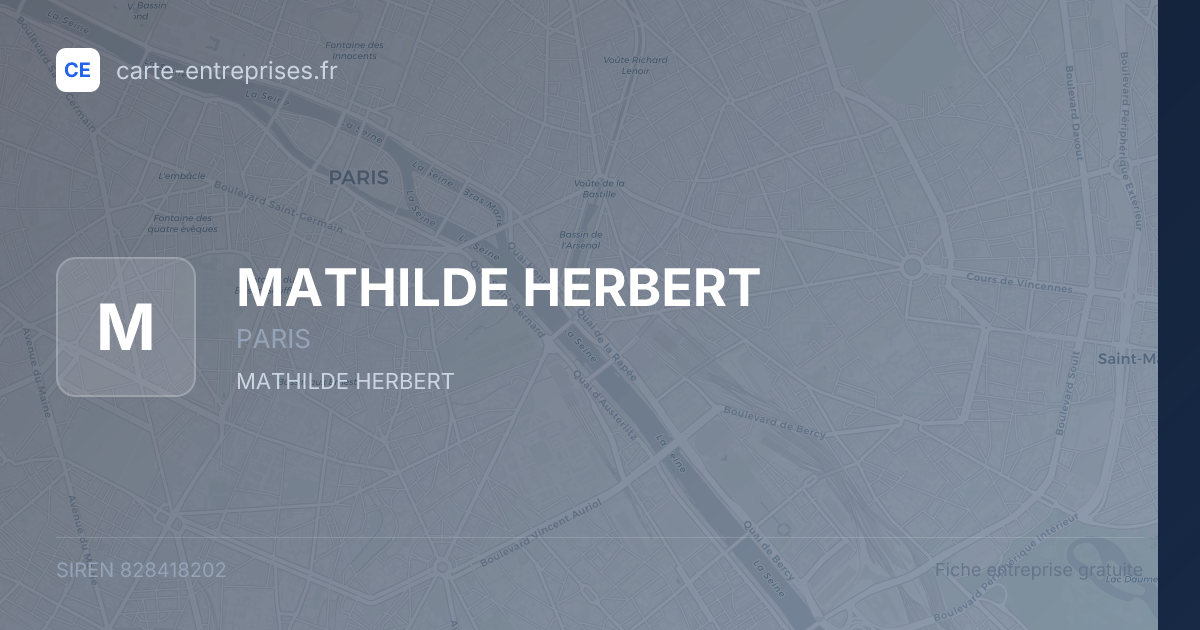 MATHILDE HERBERT — 828418202 — fiche entreprise