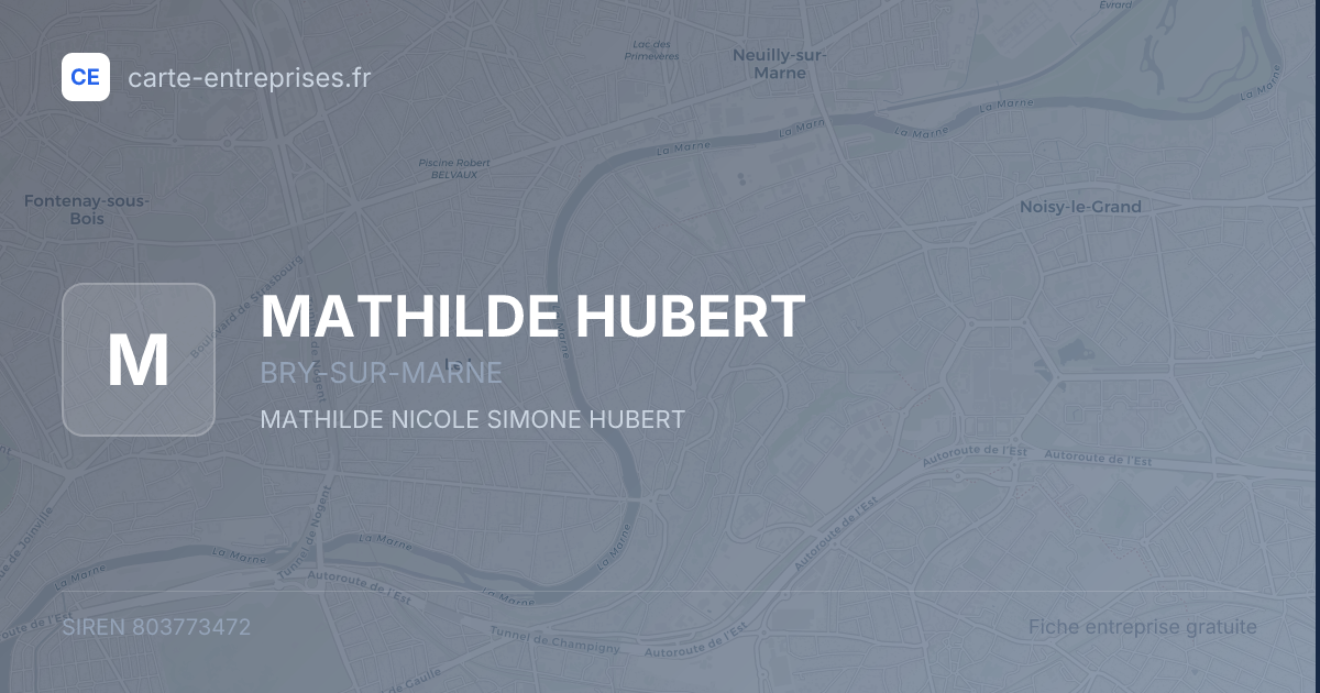 MATHILDE HUBERT — 803773472 — fiche entreprise