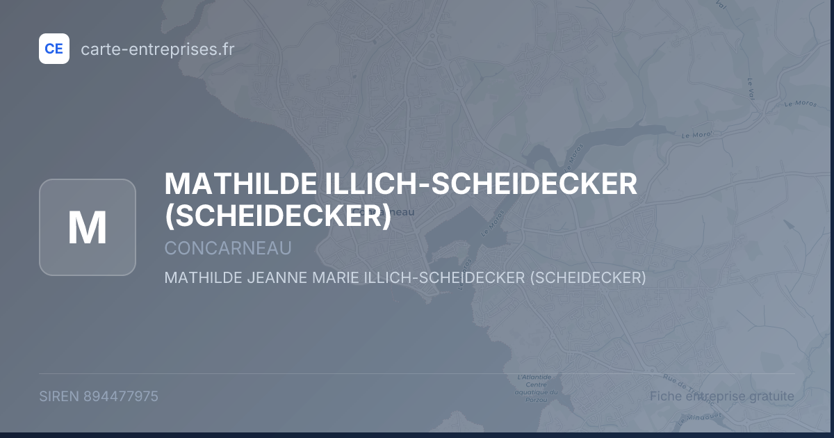 MATHILDE ILLICH-SCHEIDECKER (SCHEIDECKER) — 894477975 — fiche entreprise