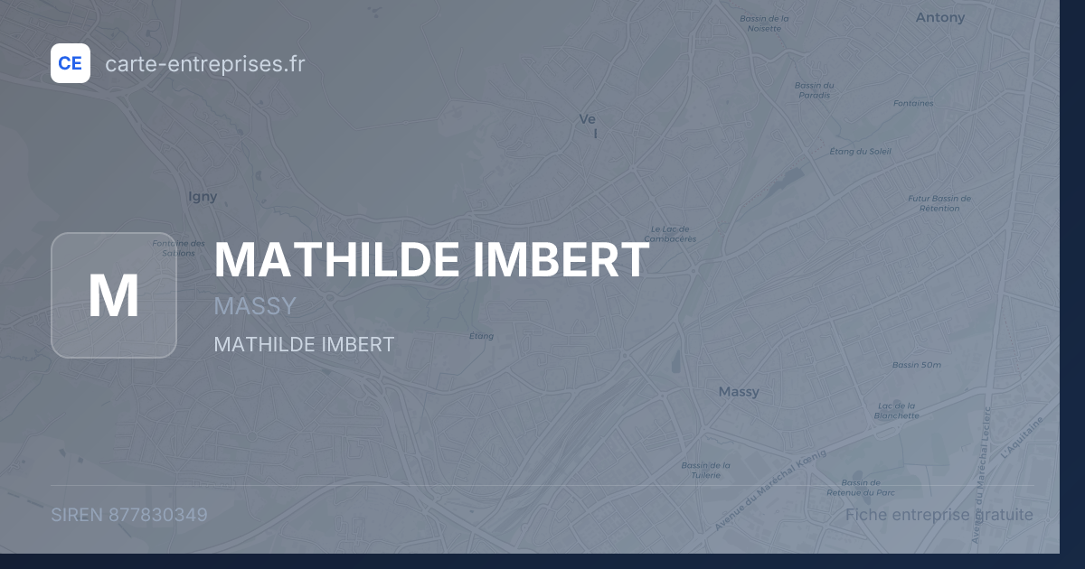 MATHILDE IMBERT — 877830349 — fiche entreprise