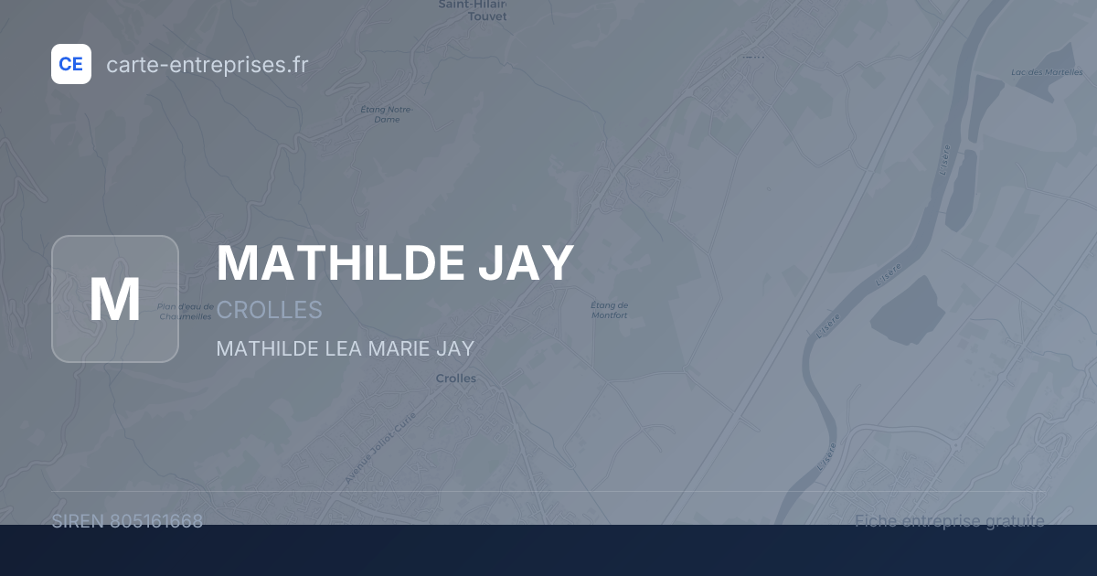 MATHILDE JAY — 805161668 — fiche entreprise