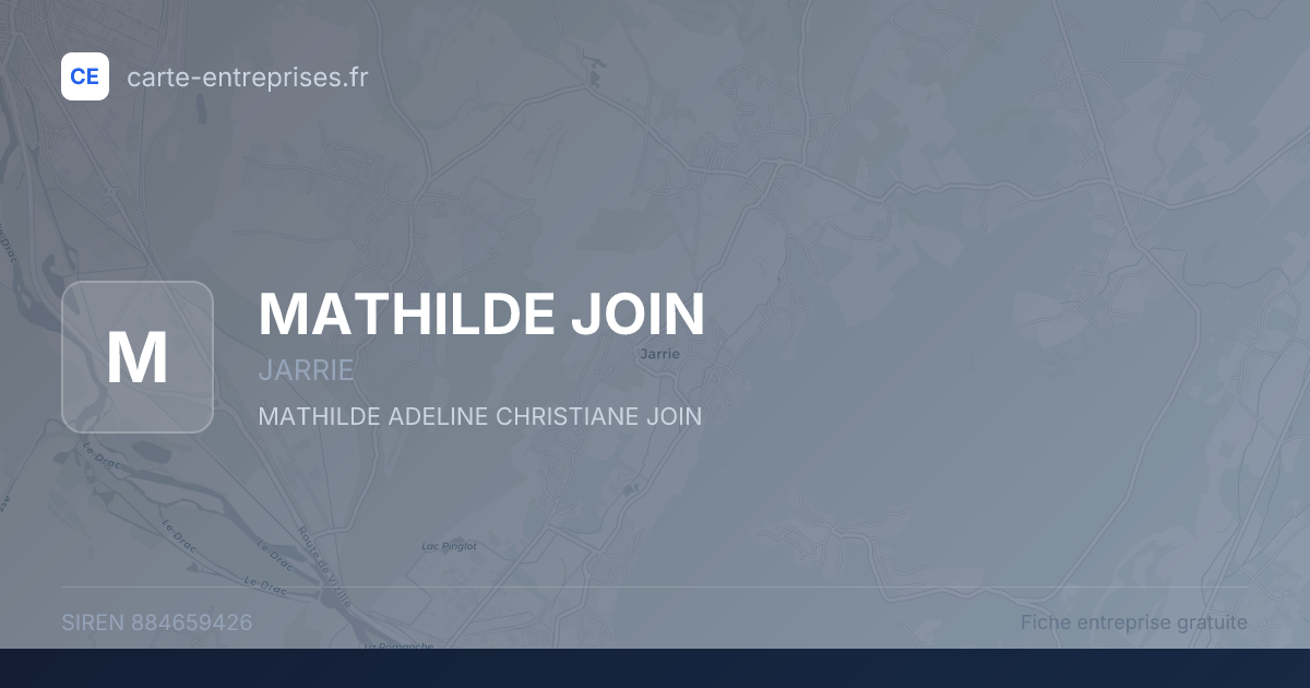 MATHILDE JOIN — 884659426 — fiche entreprise