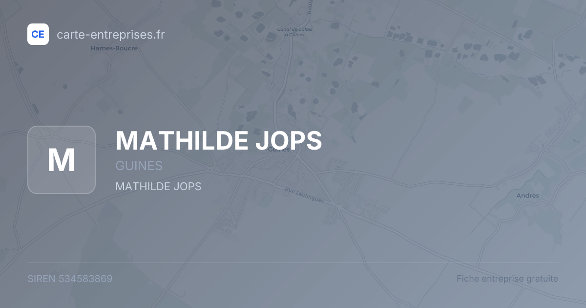 MATHILDE JOPS — 534583869 — fiche entreprise