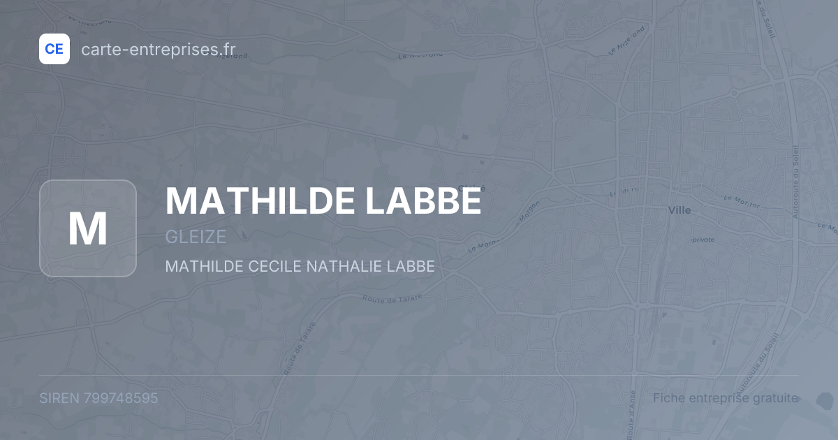 MATHILDE LABBE — 799748595 — fiche entreprise