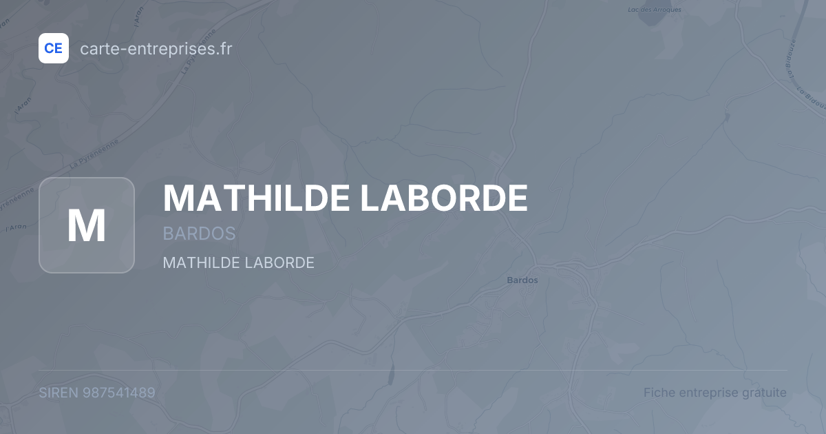 MATHILDE LABORDE — 987541489 — fiche entreprise