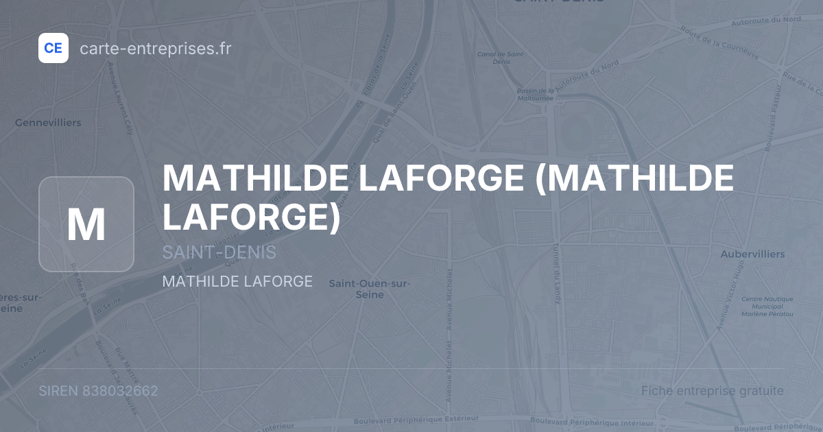 MATHILDE LAFORGE — 838032662 — fiche entreprise