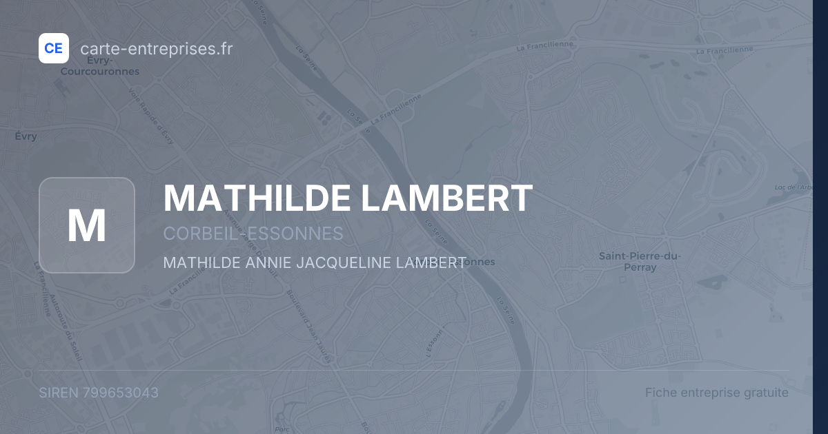 MATHILDE LAMBERT — 799653043 — fiche entreprise
