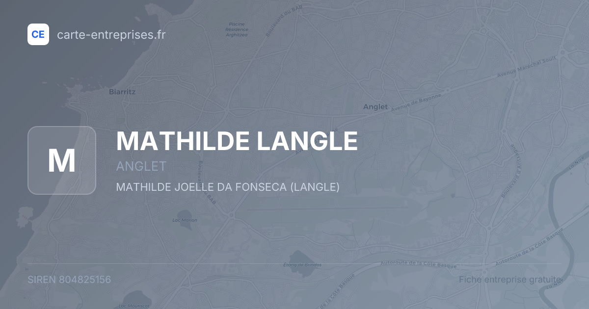 MATHILDE LANGLE — 804825156 — fiche entreprise