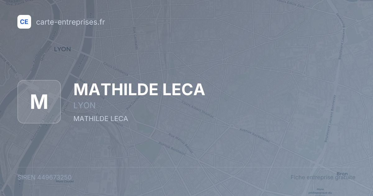 MATHILDE LECA — 449673250 — fiche entreprise