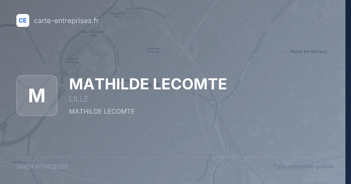 MATHILDE LECOMTE — 900428368 — fiche entreprise