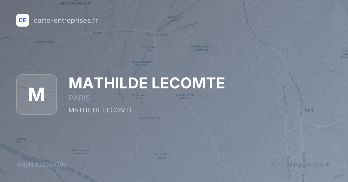 MATHILDE LECOMTE — 932364706 — fiche entreprise