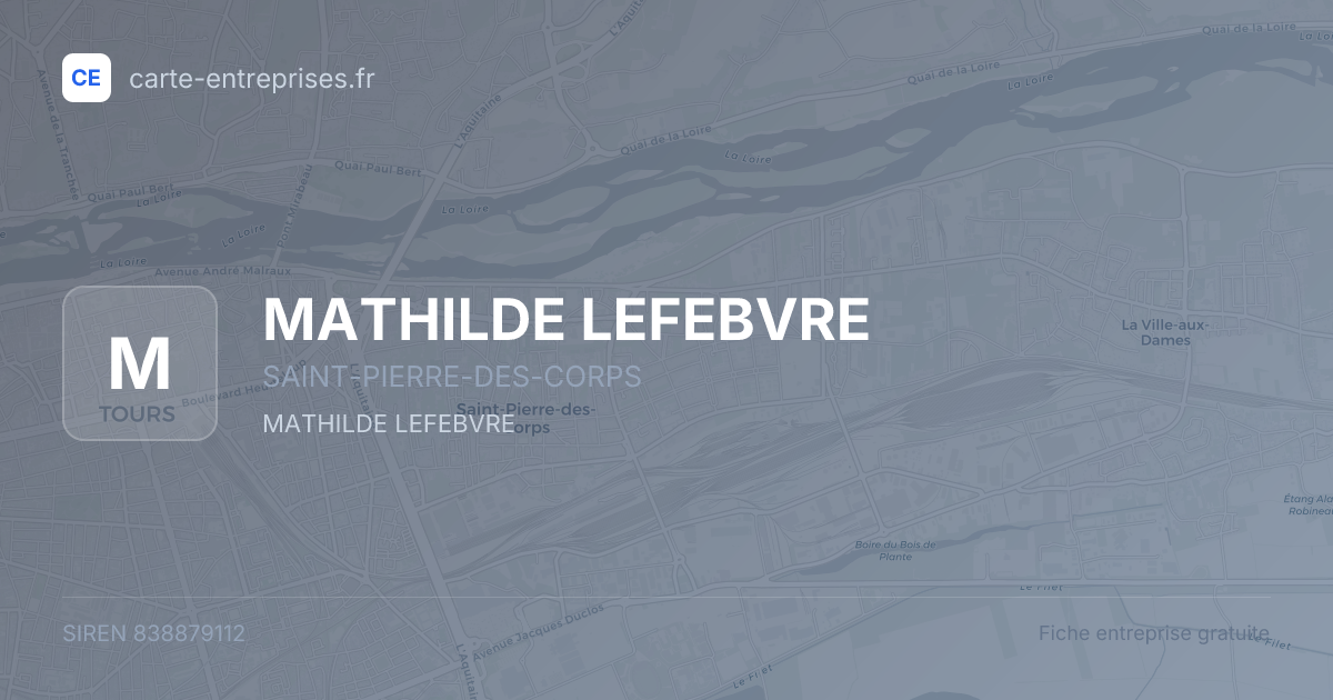 MATHILDE LEFEBVRE — 838879112 — fiche entreprise