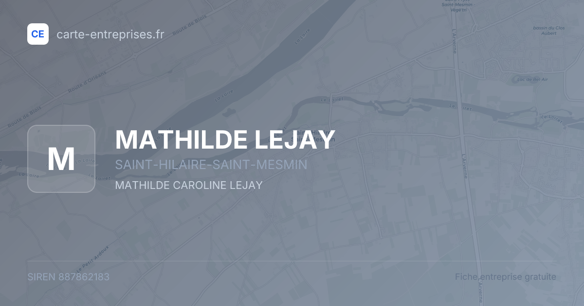 MATHILDE LEJAY — 887862183 — fiche entreprise