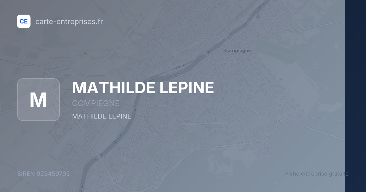 MATHILDE LEPINE — 923459705 — fiche entreprise