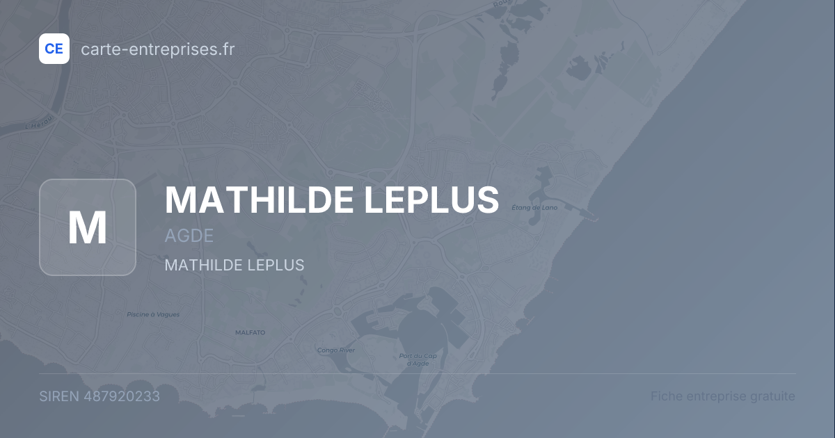 MATHILDE LEPLUS — 487920233 — fiche entreprise