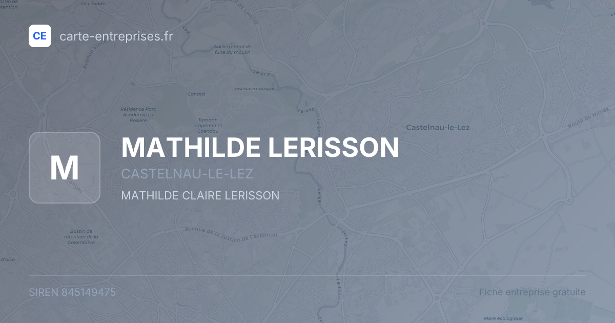 MATHILDE LERISSON — 845149475 — fiche entreprise