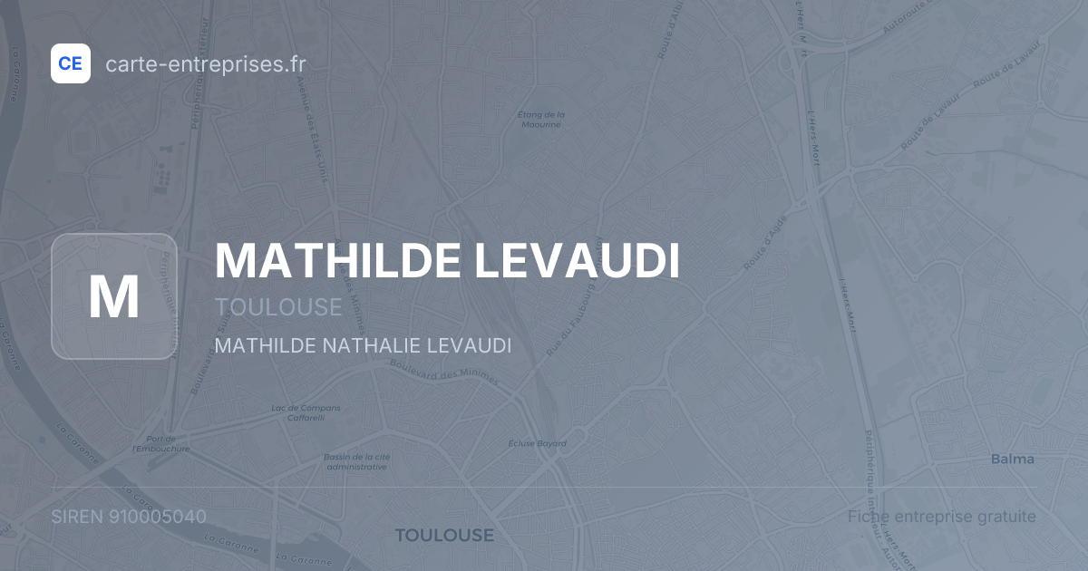 MATHILDE LEVAUDI — 910005040 — fiche entreprise