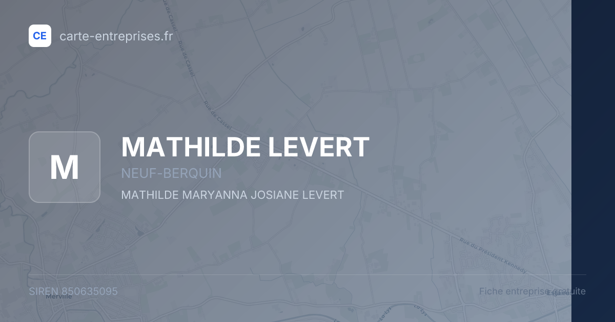MATHILDE LEVERT — 850635095 — fiche entreprise