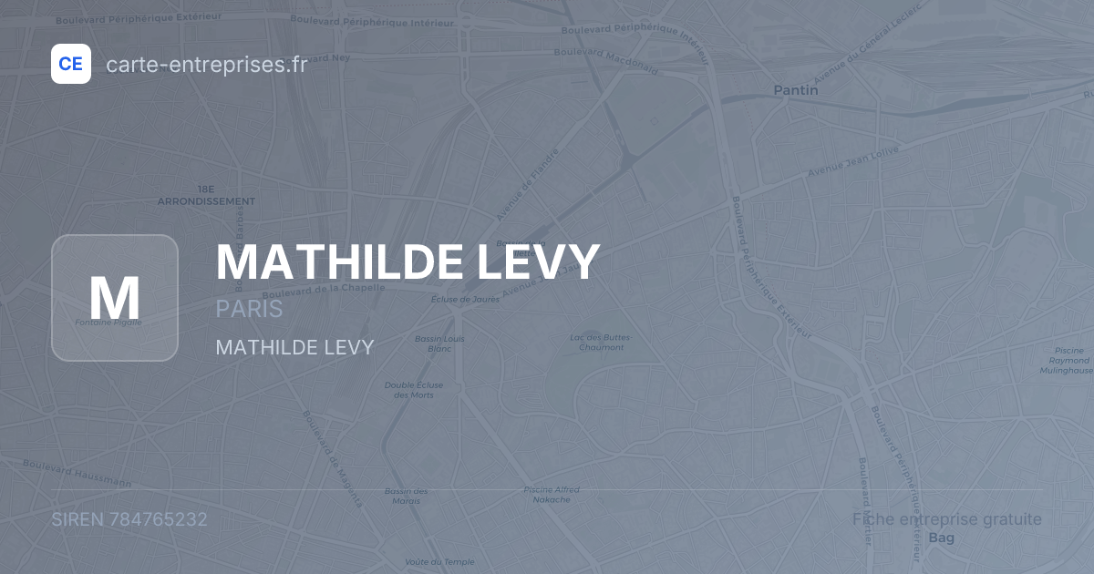 MATHILDE LEVY — 784765232 — fiche entreprise