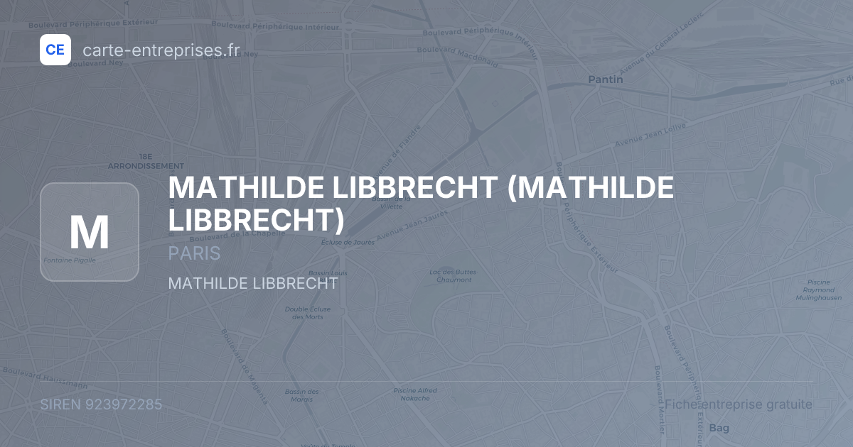 MATHILDE LIBBRECHT — 923972285 — fiche entreprise
