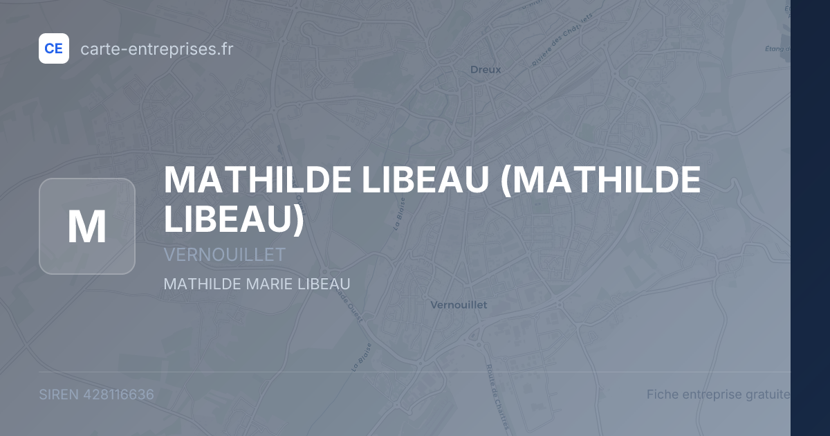 MATHILDE LIBEAU — 428116636 — fiche entreprise
