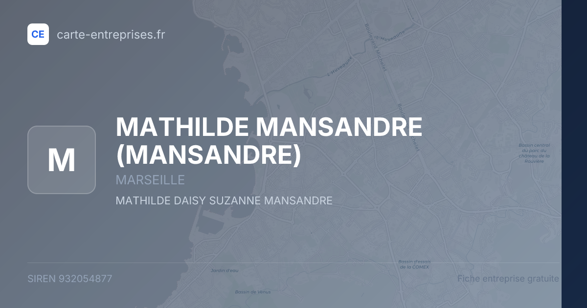 MATHILDE MANSANDRE (MANSANDRE) — 932054877 — fiche entreprise