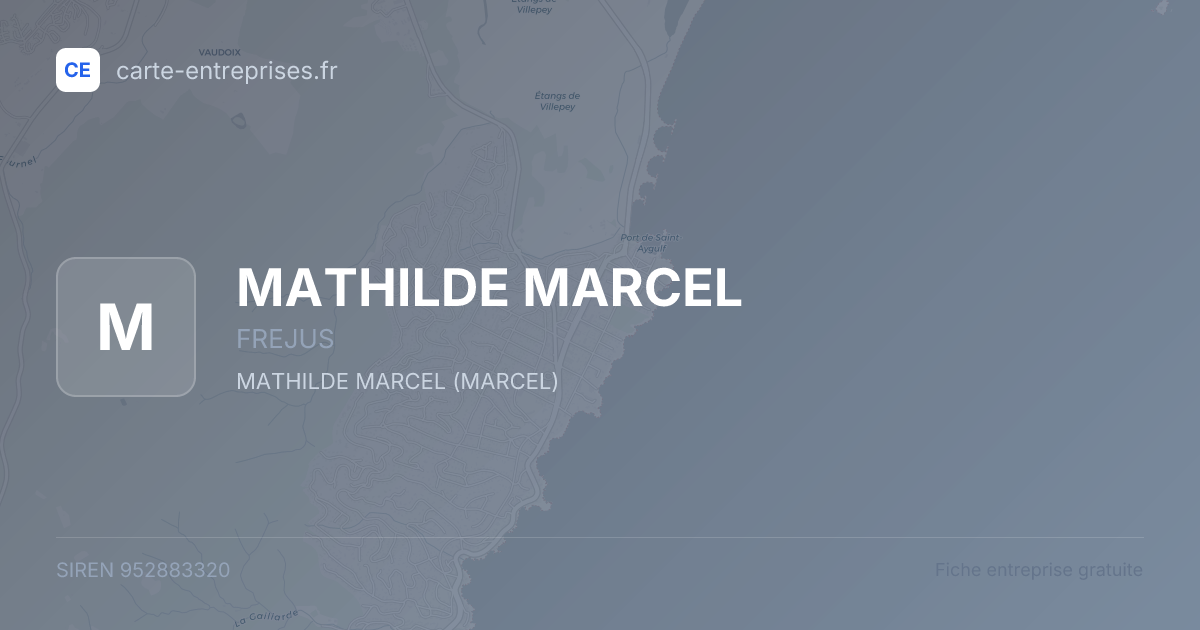 MATHILDE MARCEL — 952883320 — fiche entreprise