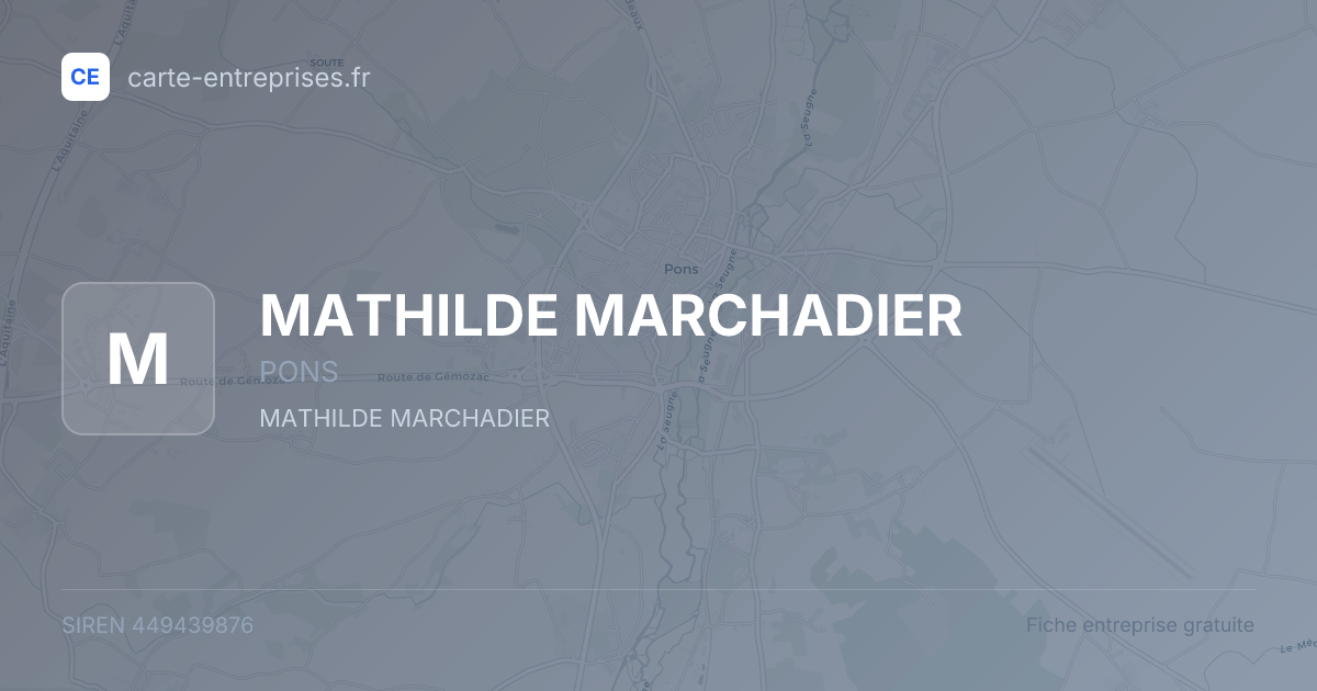 MATHILDE MARCHADIER — 449439876 — fiche entreprise